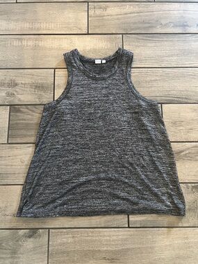 GAP Black and Gray Marled Short Sleeve Tee